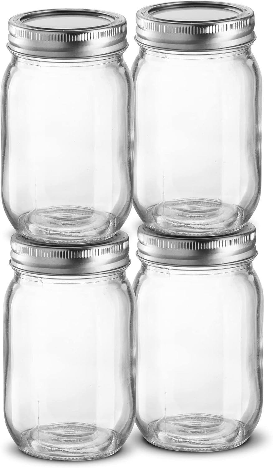 Sweeler 16oz Glass Canning Jars with Lids and Bands, Regular Mouth Mason Jars for