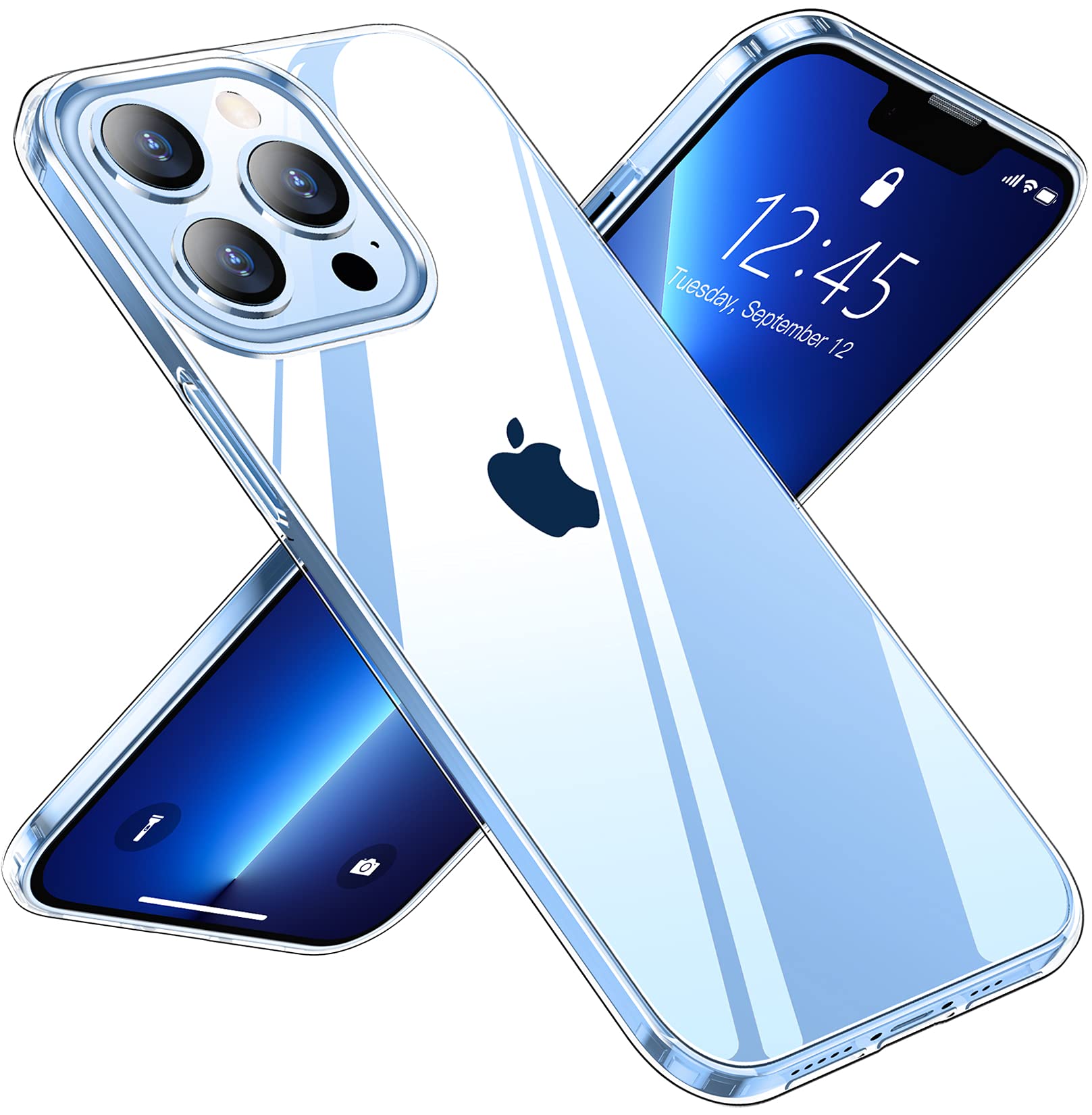 Red2Fire Compatible with iPhone 13 Pro Max Case Clear, Ultra Slim Thin Transparent Anti-Yellowing Anti-Scratch Shockproof Protective Crystal Clear Case for iPhone 13 Pro Max(6.7inch) 2021(Clear)