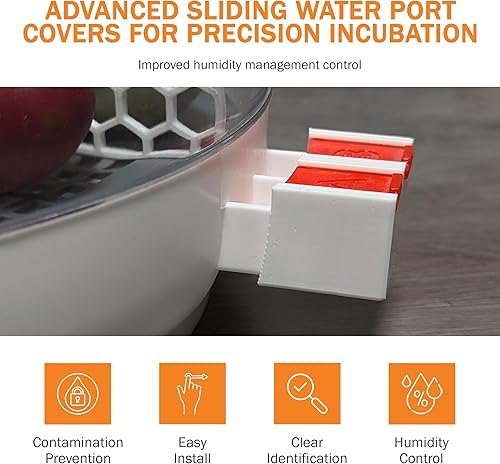 Miniatura 2 de Incubator Warehouse Cubierta de puerto de agua para incubadora de huevos Nurture Right 360 - Cubierta etiquetada fácil deslizante para incubadoras