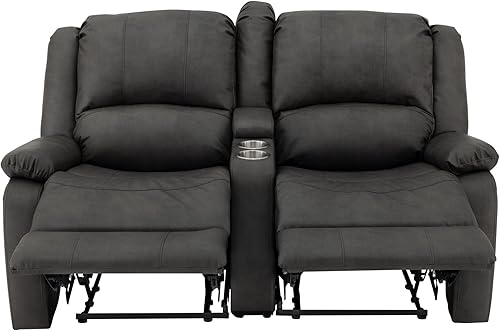 Miniatura 89 de RecPro Charles Collection sofá doble de 67 pulgadas con respaldo reclinable para caravana o cámper, mueble, sillón doble
