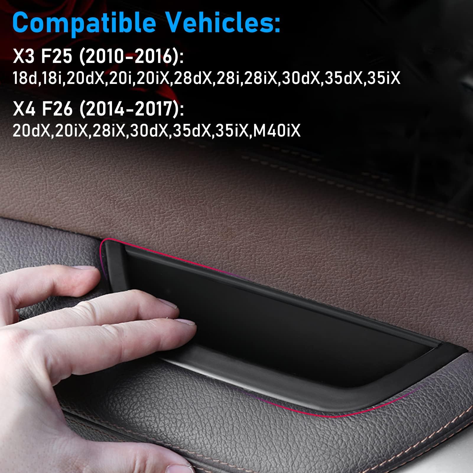 Kompatybilny z klamką wewnętrzną bmw X3 F25 2010-2016 klamka do drzwi wewnętrznych X4 F26 2014-2017 przednia lewa klamka wewnętrzna X3 X4 Klamka do drzwi F25 F26 klamka drzwi-czarna
