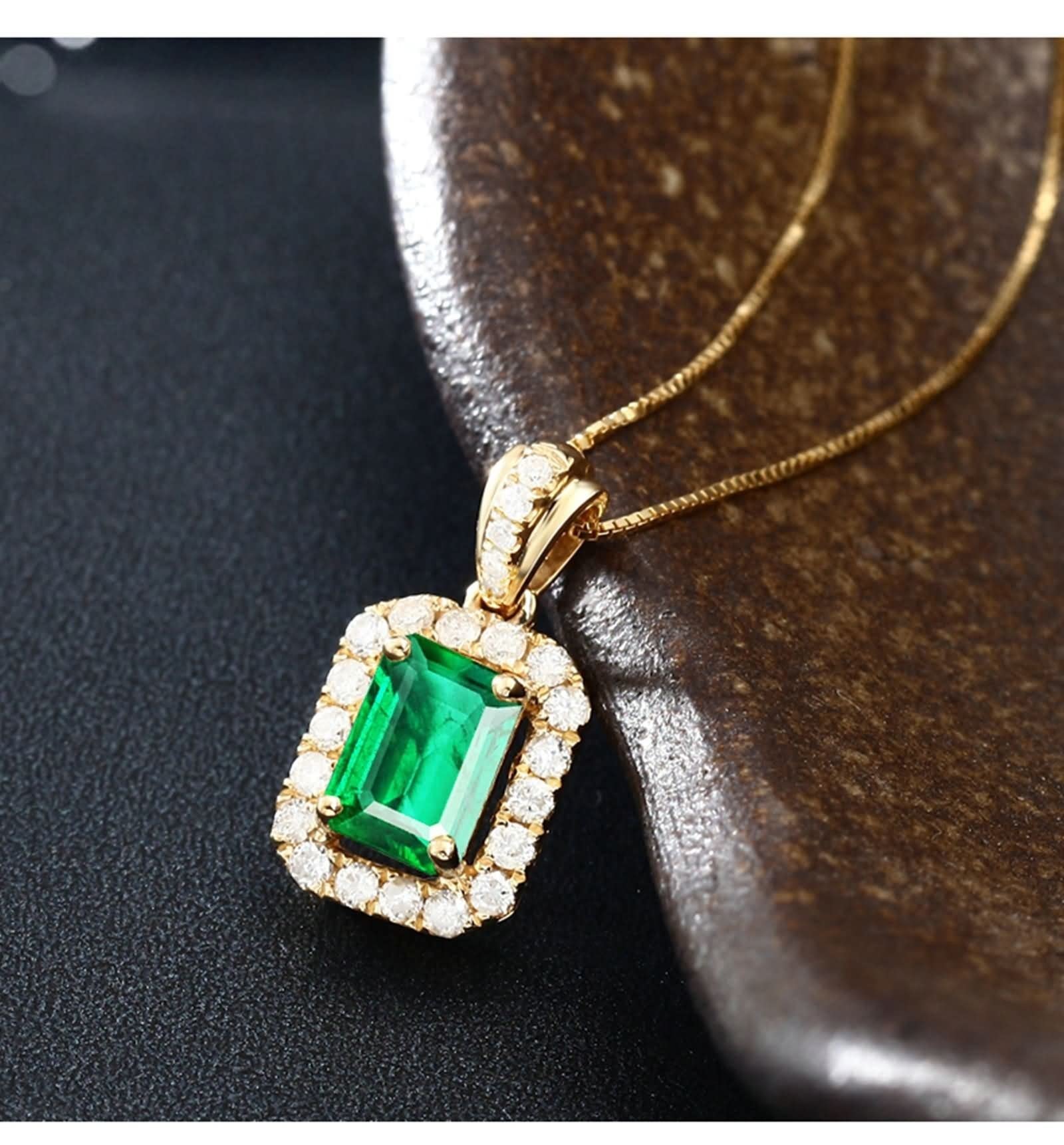 Geburtsstein-Halskette für Damen, Halskette aus 18 Karat 750er Gold mit Edelstein, luxuriöse Damen-Halskette als Geschenk