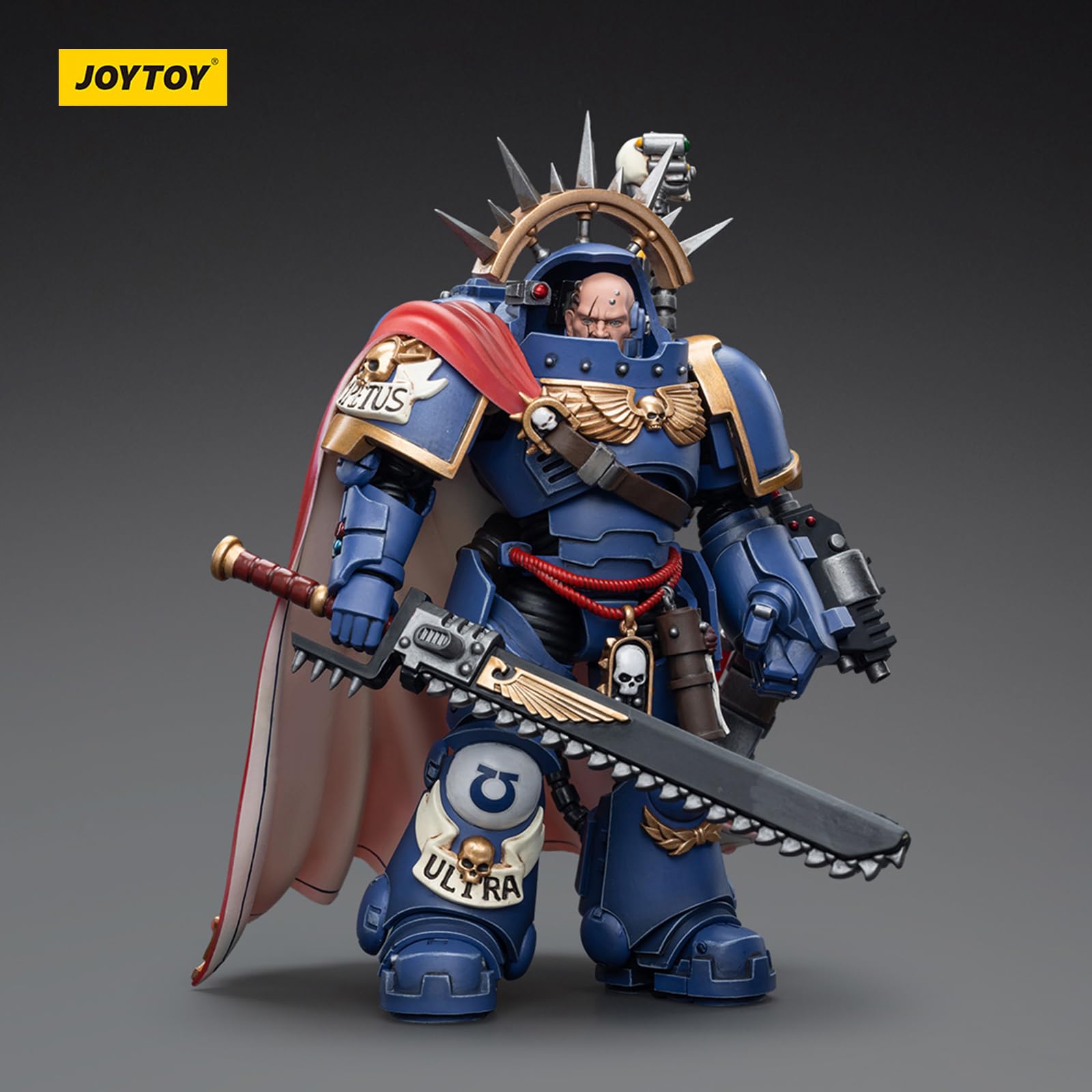 JOYTOY JT7745 40K 1/18 Action Figur Spielzeug, Ultramarines Captain in Gravis Armour, 4-Zoll Modell Set, Geschenk für Action Figur Enthusiasten und Sammler (MSS-7745)
