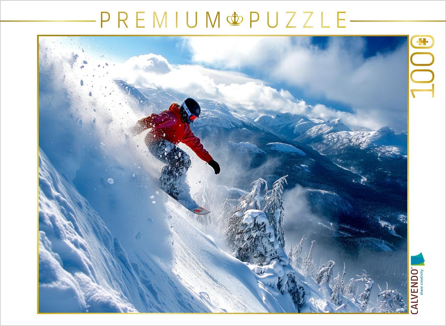 CALVENDO Puzzle Snowboarding, Breathtaking | 1000 Pieces Size 25