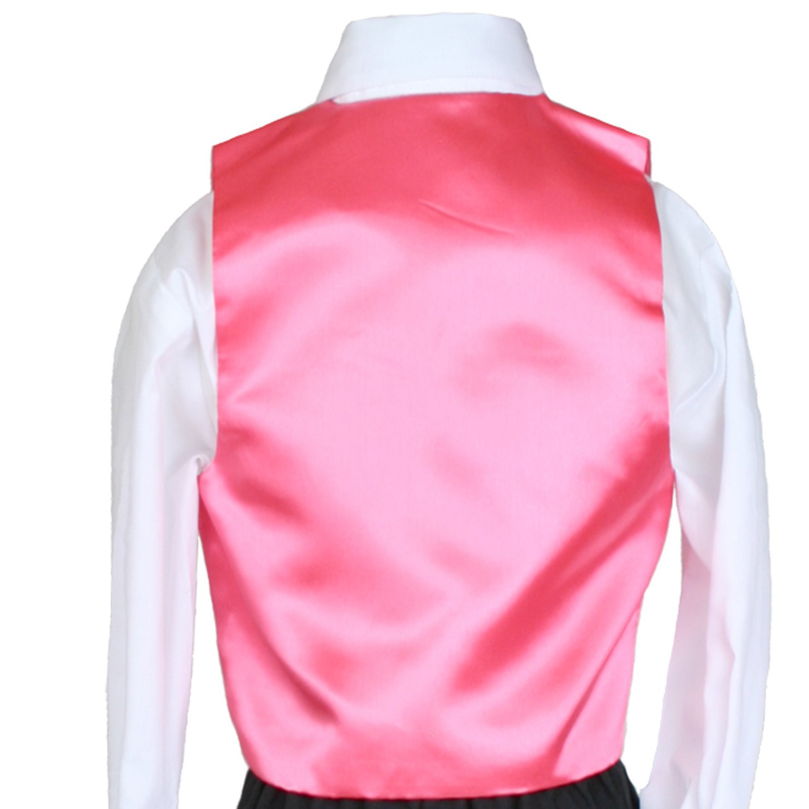2pc Coral Necktie Vest Set Boy Wedding Graduation Party Formal Suit Sm-20 (4T)