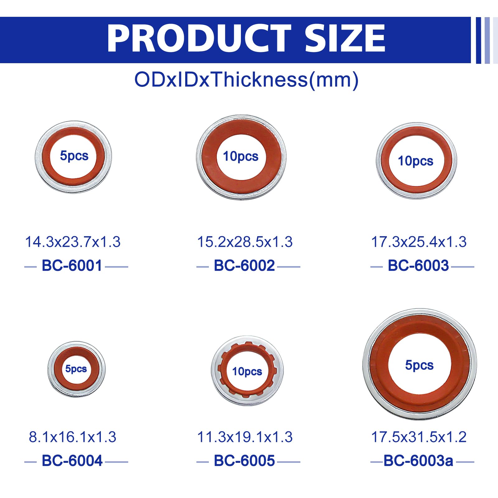 Air Conditioning Compressor Port Seal Washer Kit A/C
