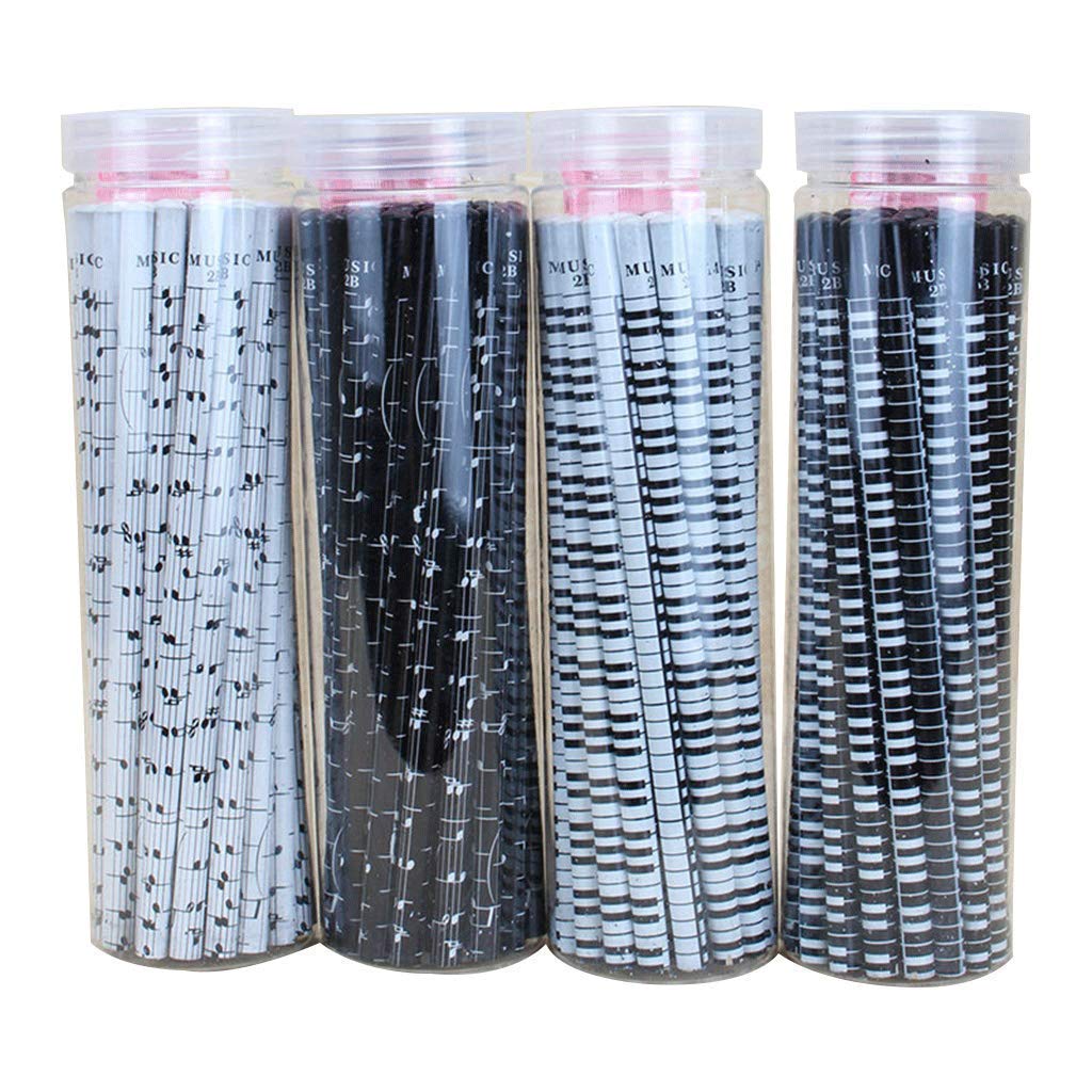 2B Pencil,36pcs Musical Note Standard Round Pencils for Stationery School Student Gift Fashion Nice and Professional