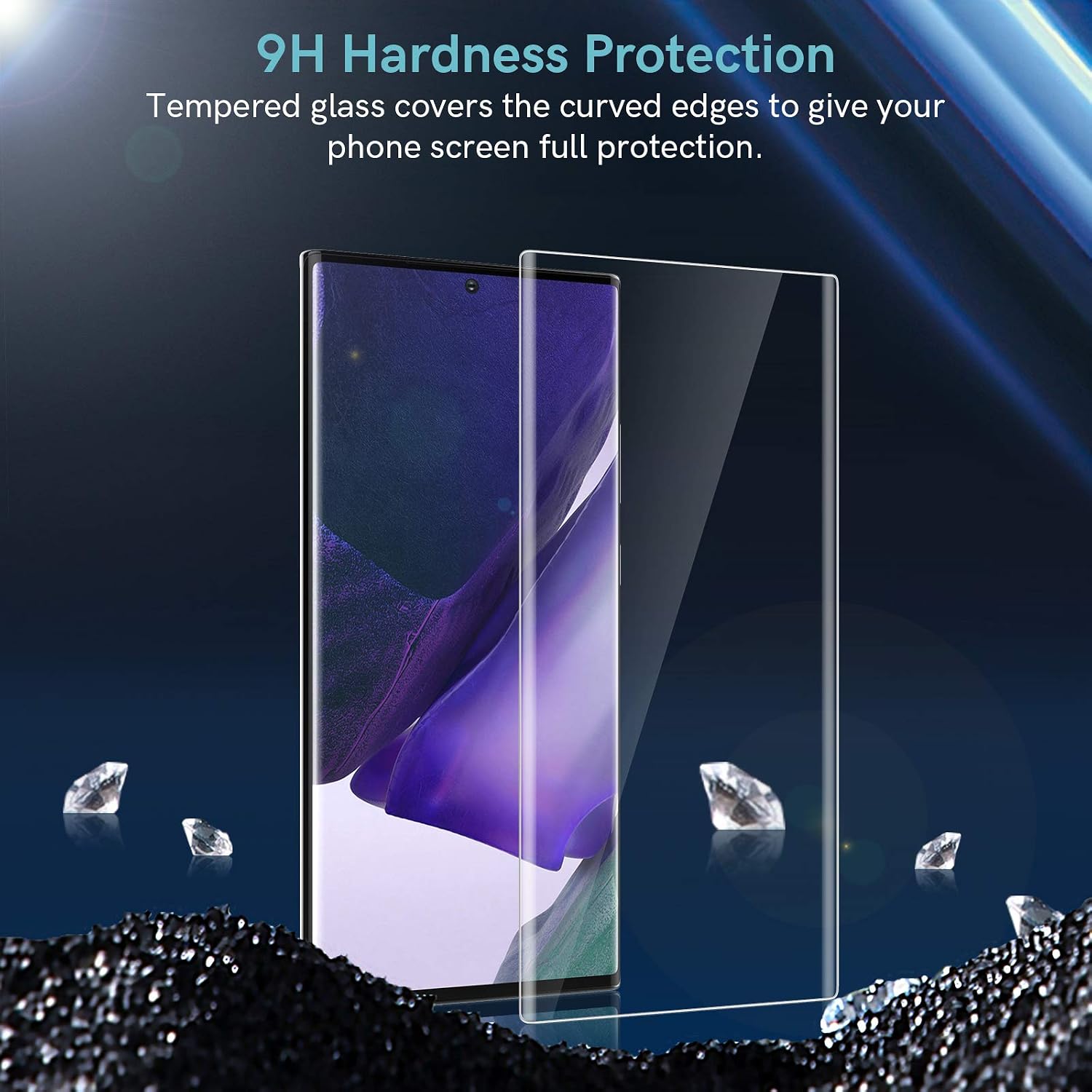 4 Pack EGV 2 Pack Tempered Glass Screen Protector and 2 Pack Camera Lens Protector Compatible with Samsung Galaxy Note 20 Ultra 6.9-inch, Easy Installation Tool, Fingerprint Unlock Compatible