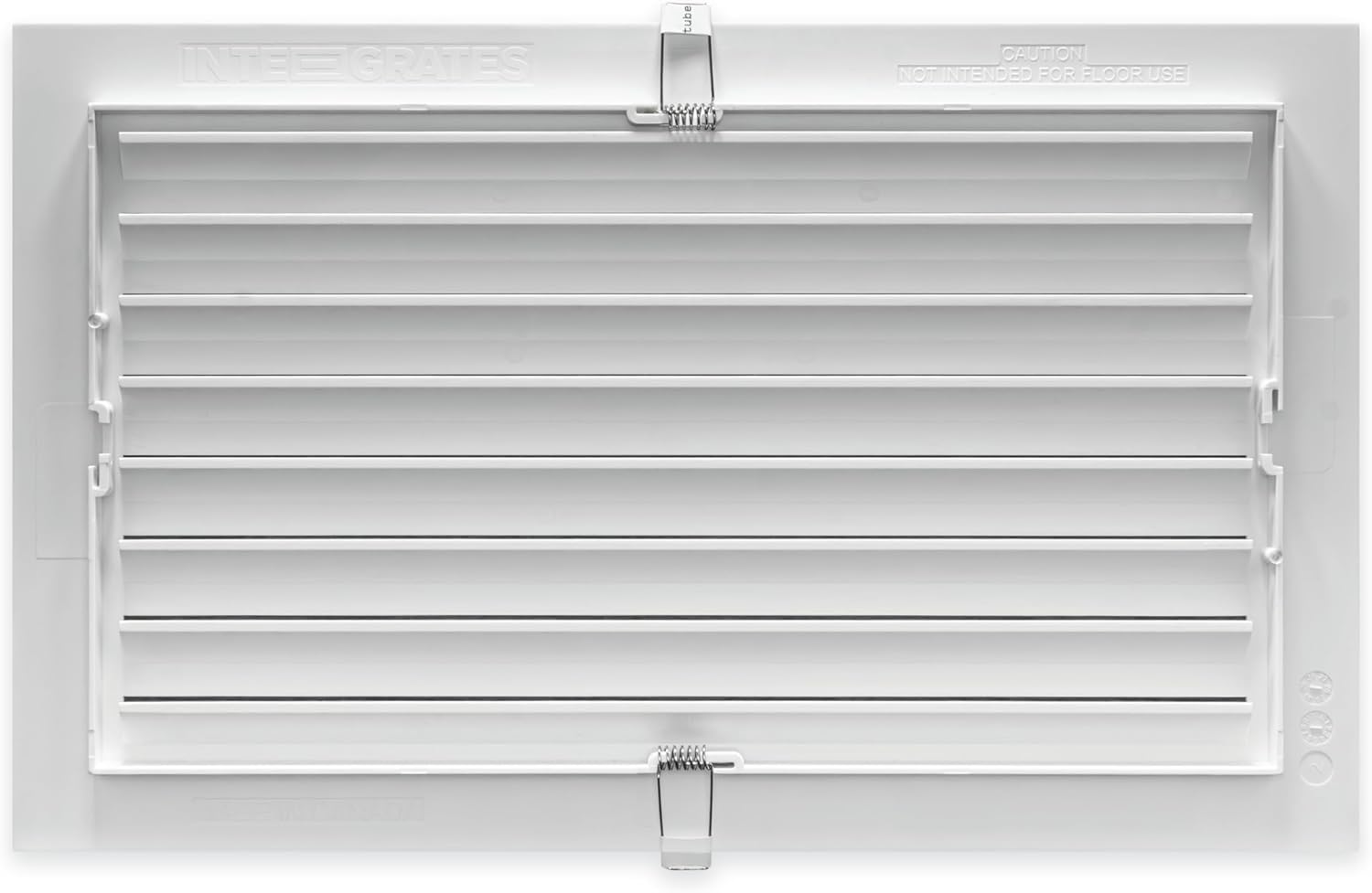Cold Air Return Wall Vent Cover - 8x14 Inch, Fits 8"x14" Wall Opening, Screwless EZClip Installation, Easy DIY Sidewall Grille, White (IGFPD814R-WH)