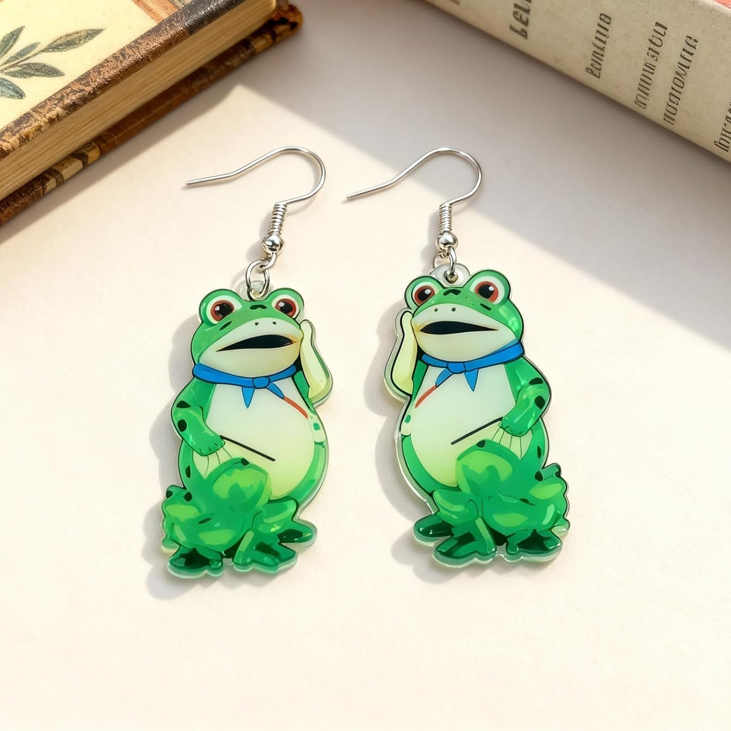 Frog Earrings for Women Fun Weird Animal Earrings Whimsical Silly Novelty Earring Frog Jewelry Accessories for Party Holiday Outfits Trendy Jewelry Gifts - Image 5