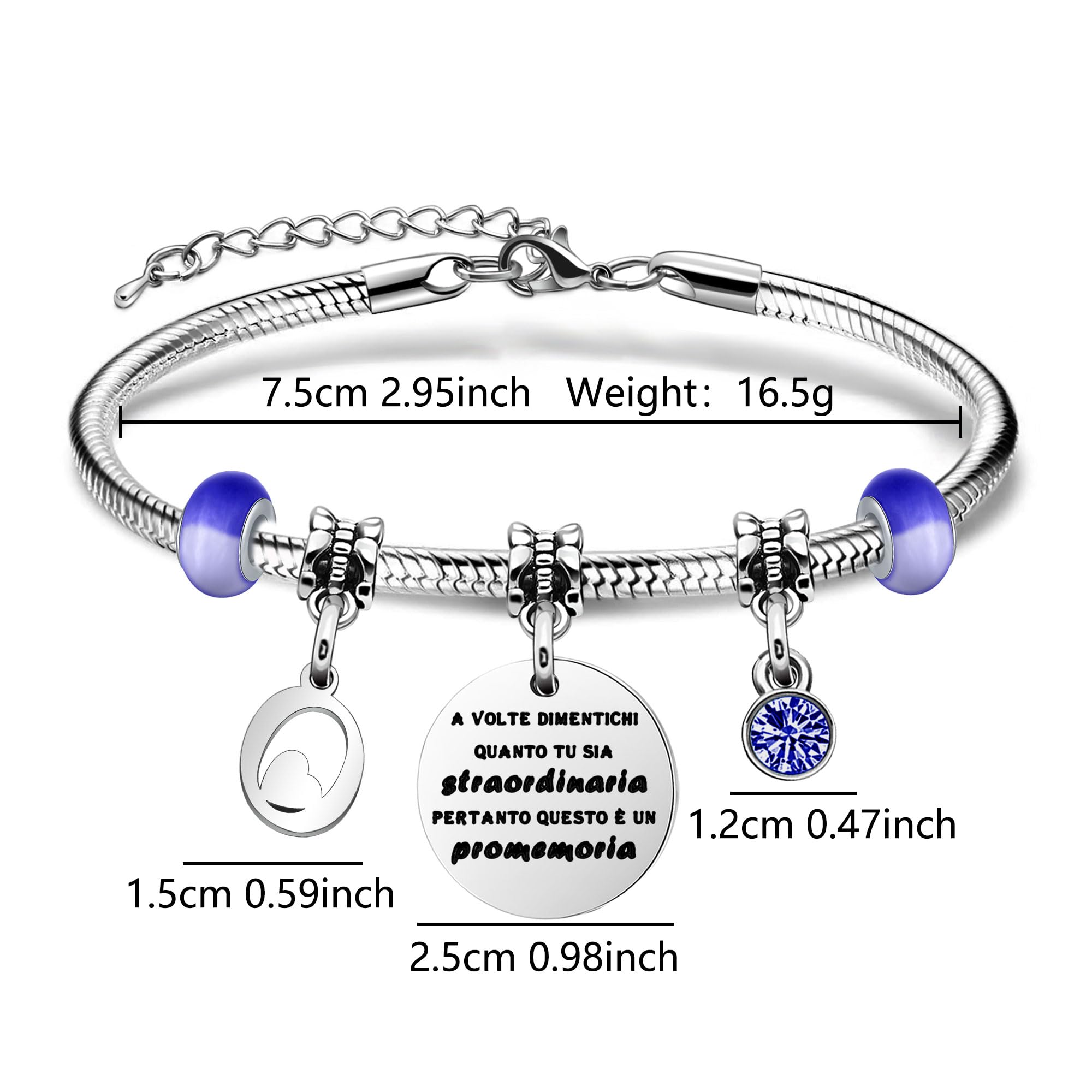 SAMORION A Volte Dimentichi Di Essere Fantastico Braccialetti Regalo Ispiratore Nome Lettera Iniziale Braccialetti Per La Laurea Di Compleanno Della Ragazza Delle Donne braccialetti Anniversario