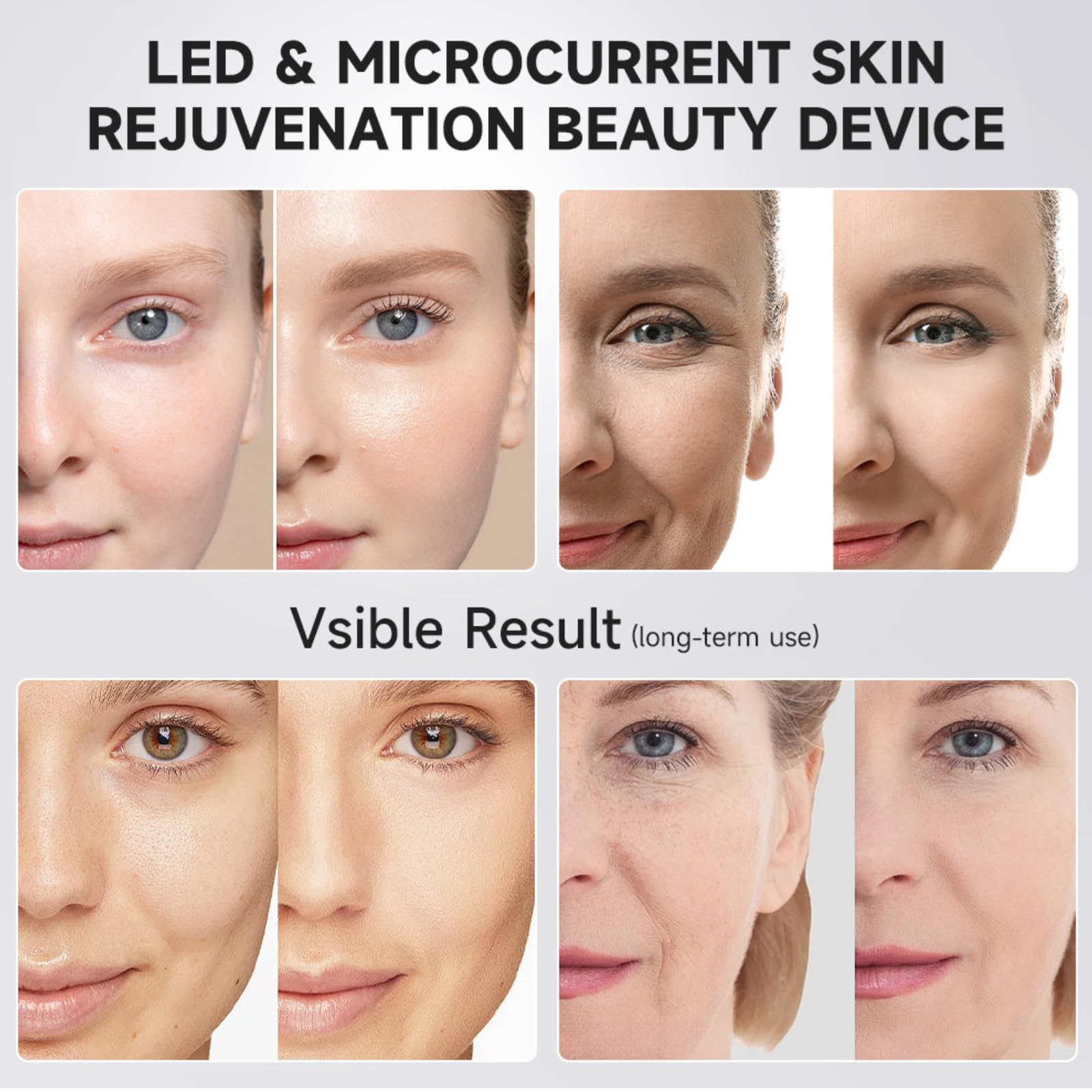 Verbesserte Version | 6-in-1 Echtglas Glow Beauty Gerät | Blickende Glashaut mit verbesserter Absorption, Ausstrahlung, Elastizität, Porenpflege | LED-Anti-Falten-Gerät | Hautpflege straffend,