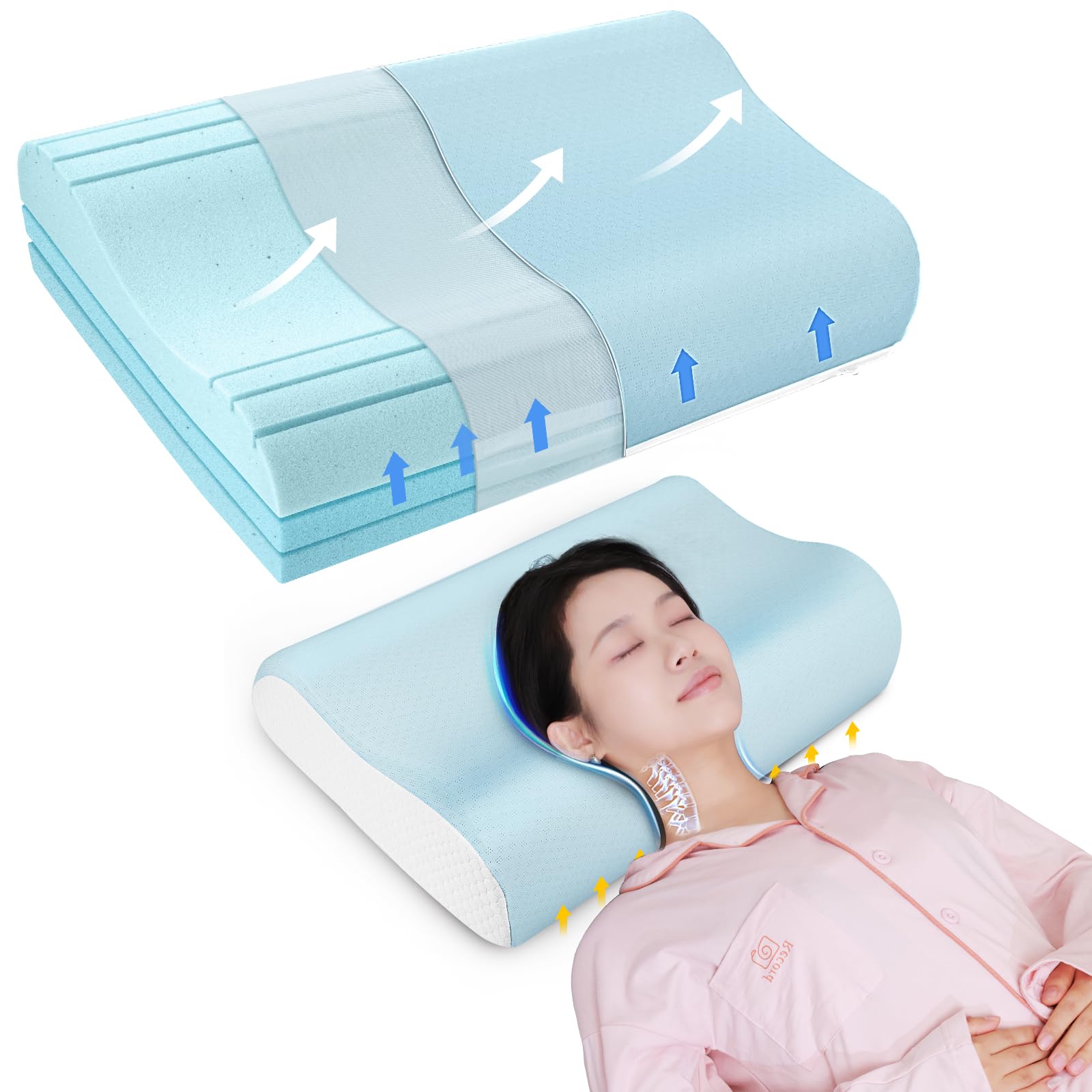 枕 低反発枕 接触冷感 夏用 首が痛くならない まくら ストレート