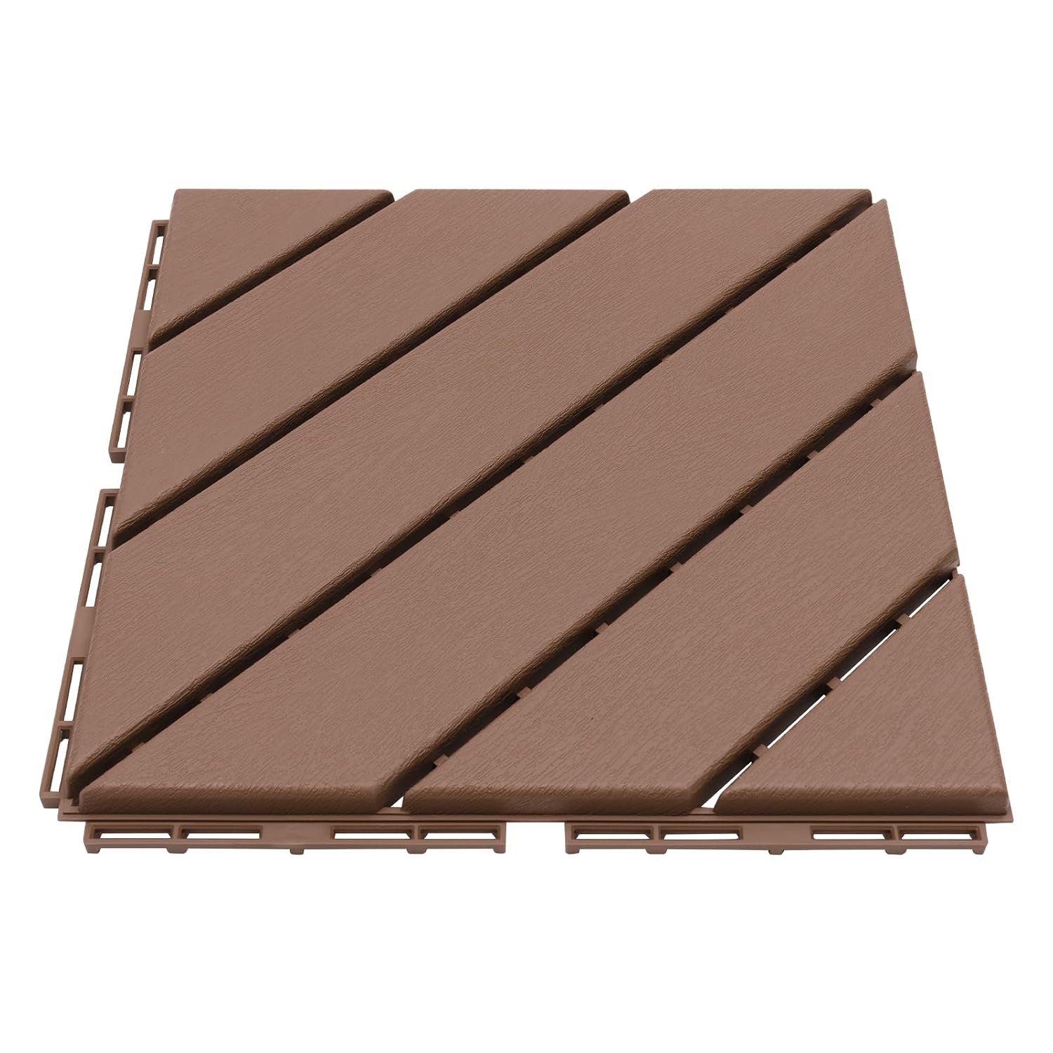 27pcs Assembled Plastic Wood Flooring, Rubber Flooring, Plastic Assembled Flooring, Suitable for Outdoor All-Weather Use, Waterproof Courtyard Paving, Suitable for Swimming Pools, Balconies, Porches