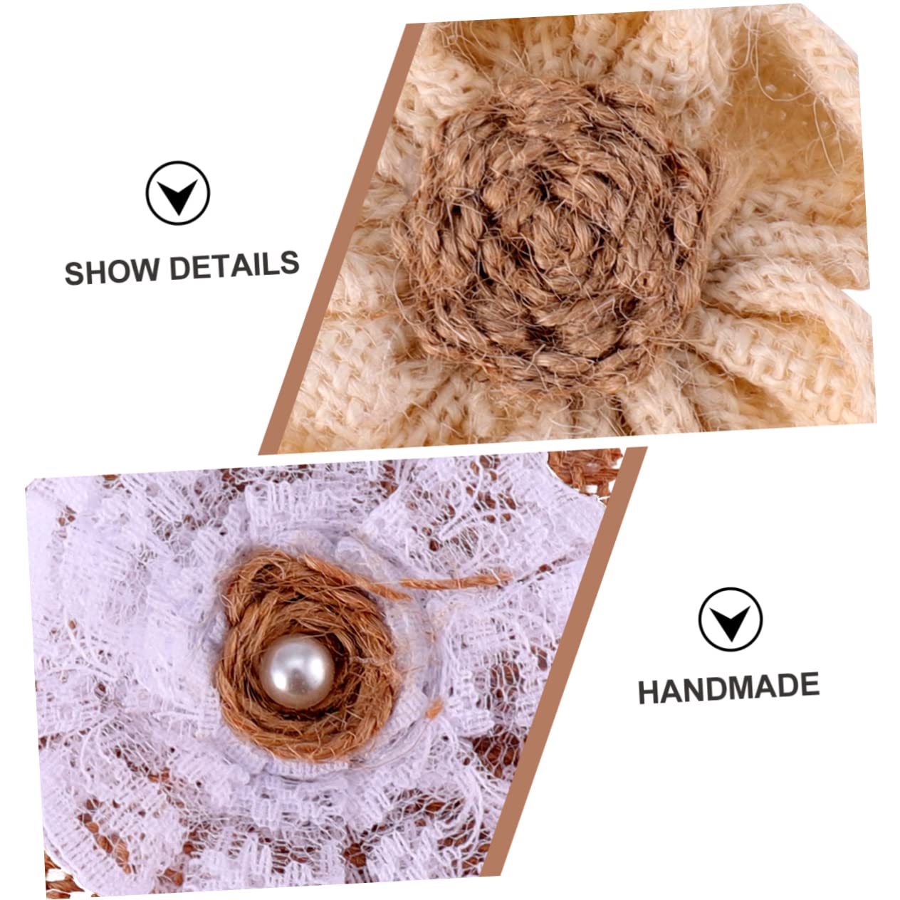 27stücke Teiliges Blumen Aus Jute Und Leinen Für Hochzeiten Und Partys Handgefertigte Rustikale Blumendekoration Bastelprojekte Und Kreative Anlässe