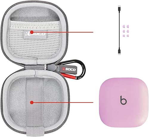 Miniatura 2 de RLSOCO Funda para auriculares inalámbricos con cancelación de ruido Beats Fit ProFit Pro x Kim True (morado)