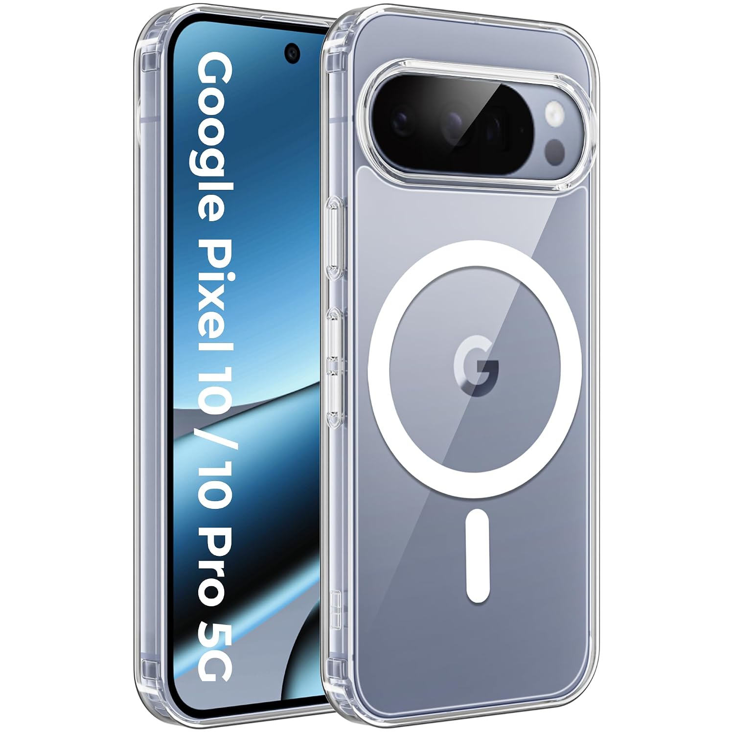 A rtistque Clear Back Cover Case for Google Pixel 10 / Pixel 10 Pro 5G | Compatible with Mag-Safe | Premium Cover | Shockproof Bumper | Protective Design | Google Pixel 10 Back Cover - Transparent