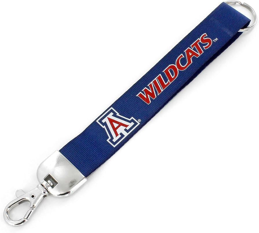 NCAA Arizona Wildcats Sparkle Wristlet Keychain – Glitter Design, Team Logo – 6.5 Inches