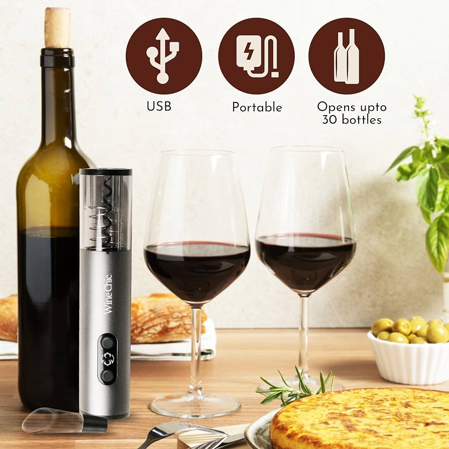 Amazon | ワインギフトセット - 電動ワインオープナー コードレス 電動