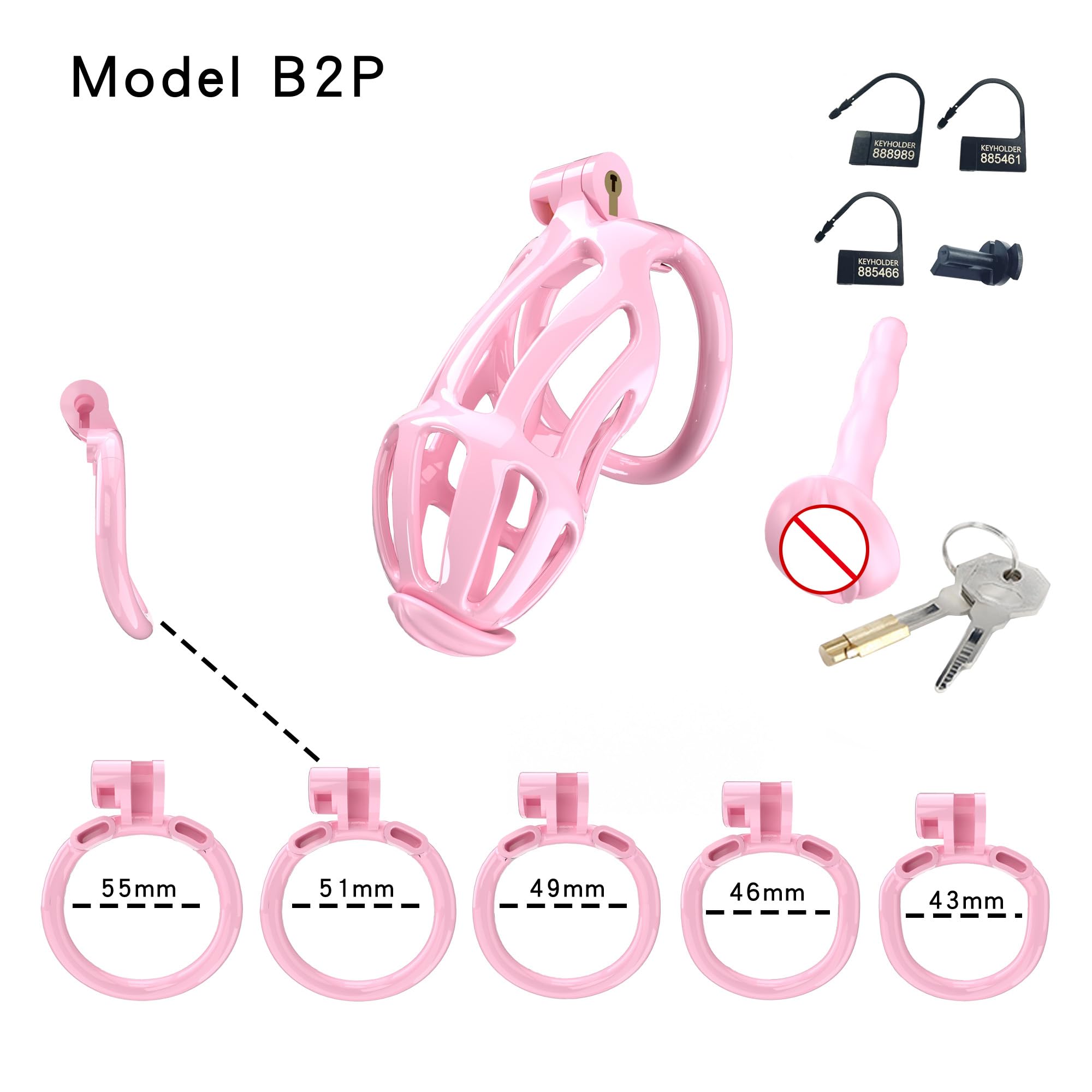 Chastity Cage Pene Jaulas De Pene En Bondage Chastity Cage Uomo Cintura Castità Per Uomo Penis Cage Gabbia Pene Cock Cage Sex Toy Gabbia Castità Per Uomo (B2P)