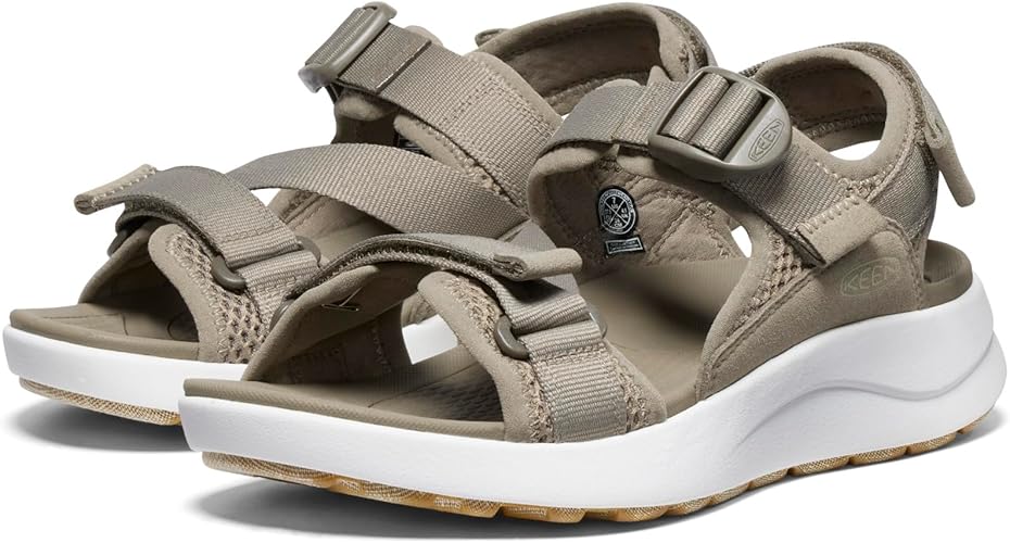 KEEN Womens Elle Sport Sandals in Brindle Star White