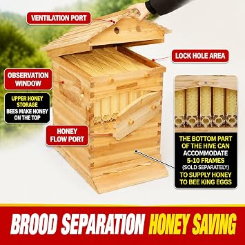 Flow Beehive Kit, Double Layer Hive with Automatic Honey Flow Frames