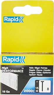 Rapid Nägel Typ 8, 15 mm, 18 Ga Stauchkopfnägel aus Stahl, 2.000 Stk.