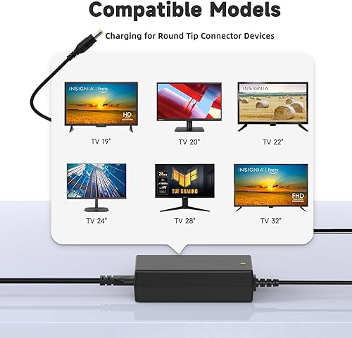 Miniatura 4 de Fuente de alimentación de 12 V CA compatible con Insignia 19" 20" 24" 28" 32" LED HDTV HD TV, NS-32D220NA16, AY060A-ZF122, NS-24ED310NA15,