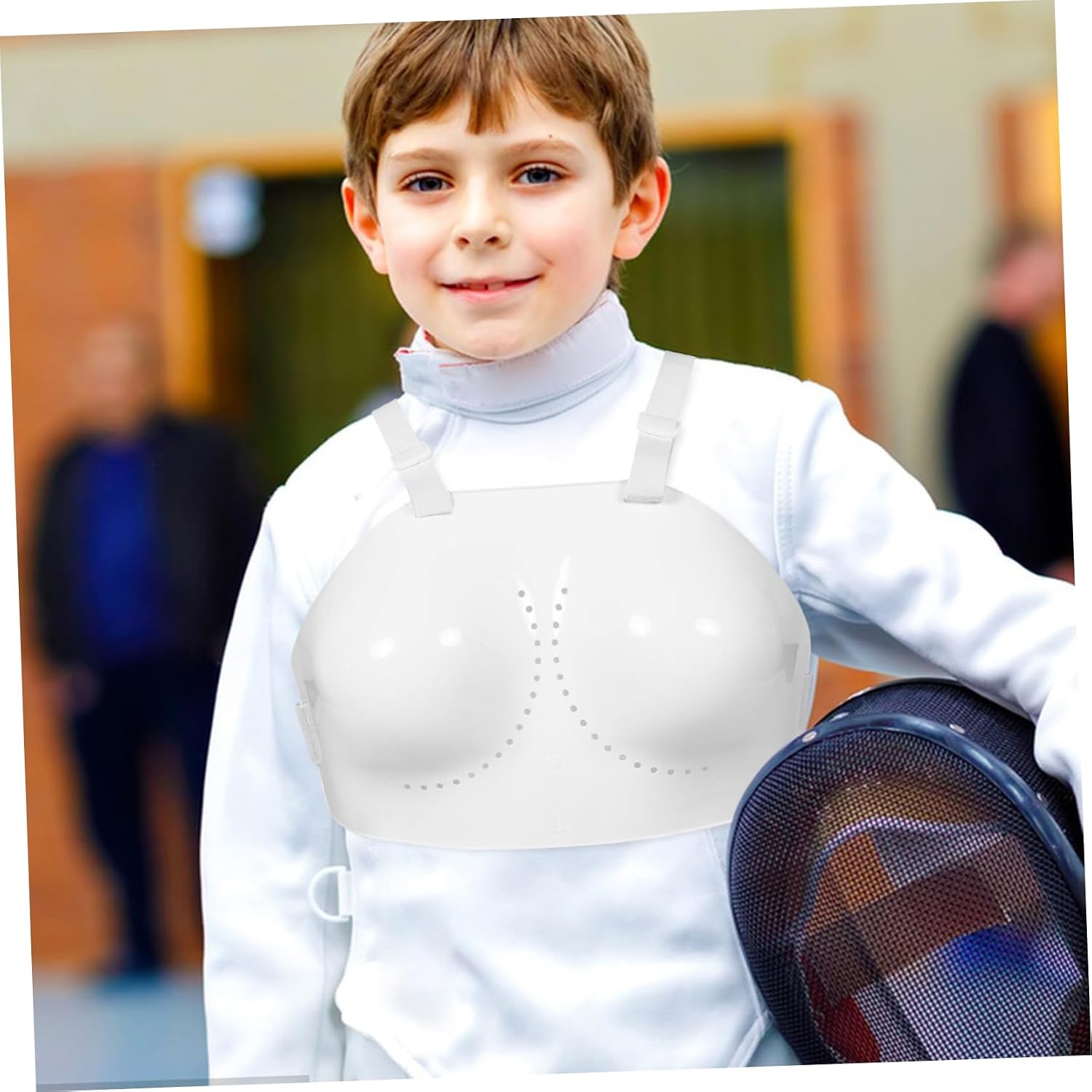 Adjustable Chest Protector for Fencers Durable Material Fit for Adults Sports Guard for Karate Boxing Kickboxing Protection Tool