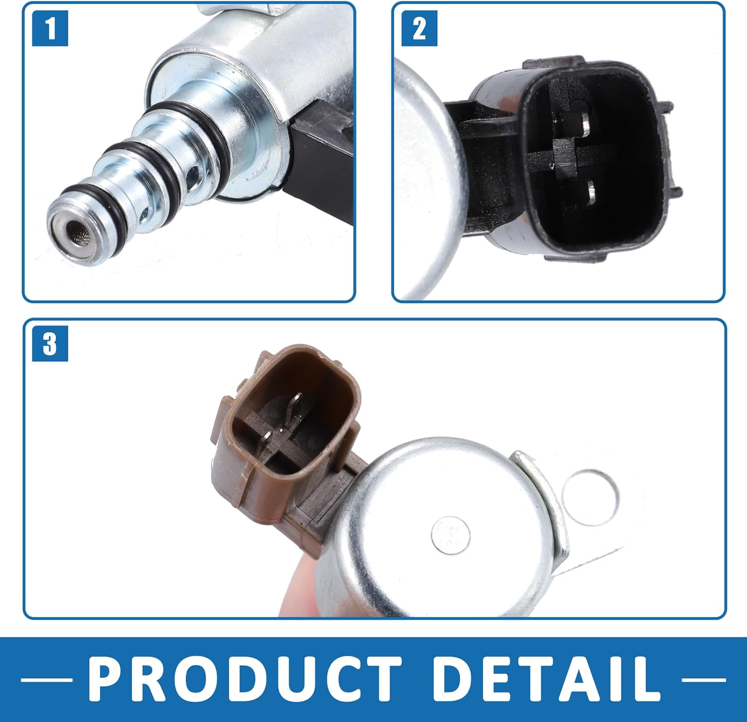 Transmission Shift Control Solenoid Kit 28400-P6H-013 28500-P6H-013 Solenoid Valve B&C for Honda Civic 2001-2005 (Set of 2)