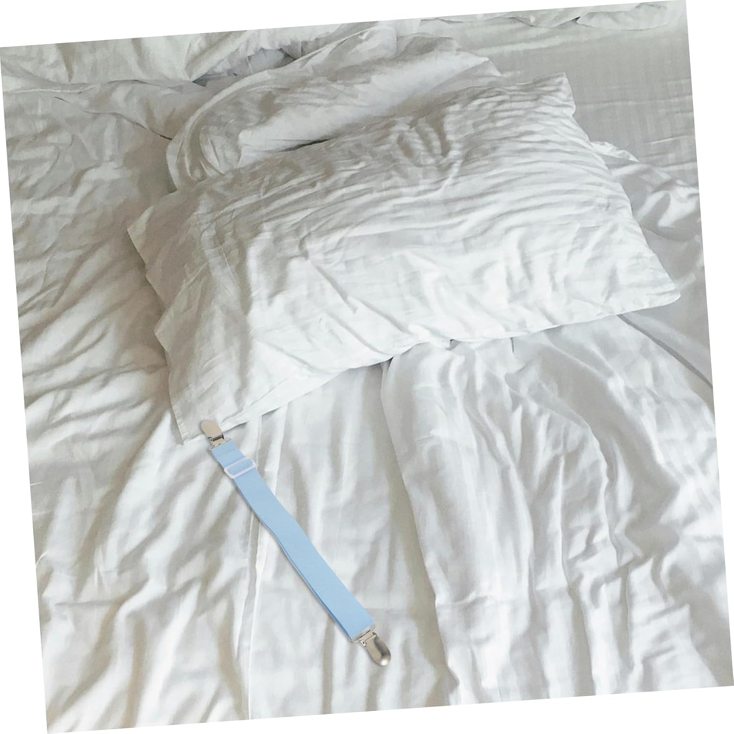 Alipis 4pcs Adjustable Elastic Bed Sheet Fasteners Strong Sheet Straps Clips for Fitted Easy to Install Design Prevents Damage Stretch