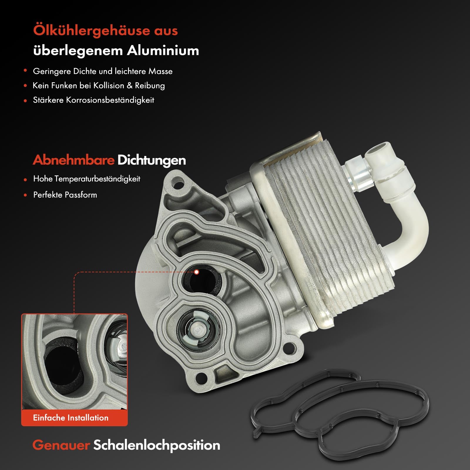 Frankberg Ölkühler Motoröl Wassergekühlt mit Filter Kompatibel mit 3er E46 E90 E91 E92 E93 1er E81 E82 E87 E88 5er E60 E61 X1 E84 X3 E83 Z4 Roadster E85 Replace# 11427508967