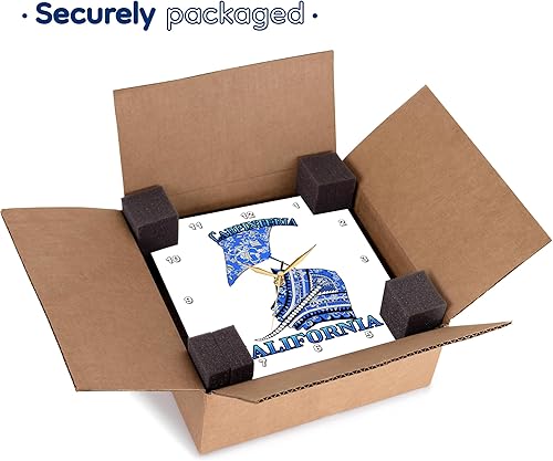 Miniatura 7 de 3dRose Blue Tribal Stingray for Any Vacation to Carpinteria, California - Wall Clocks (dpp-380216-2)