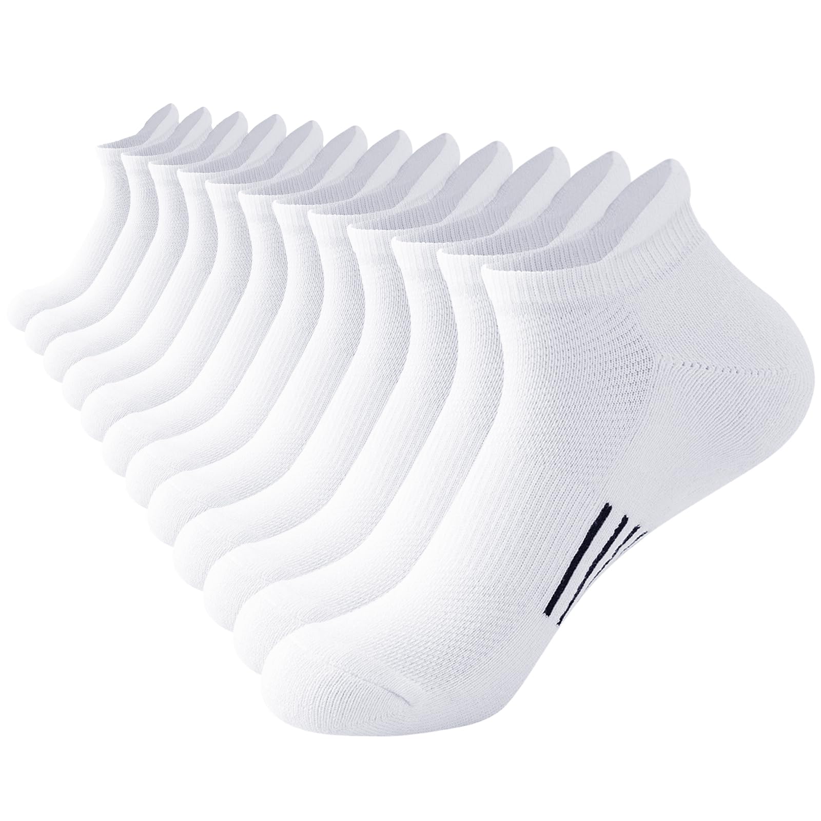 Niofind Calzini Donna Cotone Corti Calze Running Spostivi Anti-Vesciche Traspiranti Imbottiti per Corsa, 6 Paia 35-38/39-42