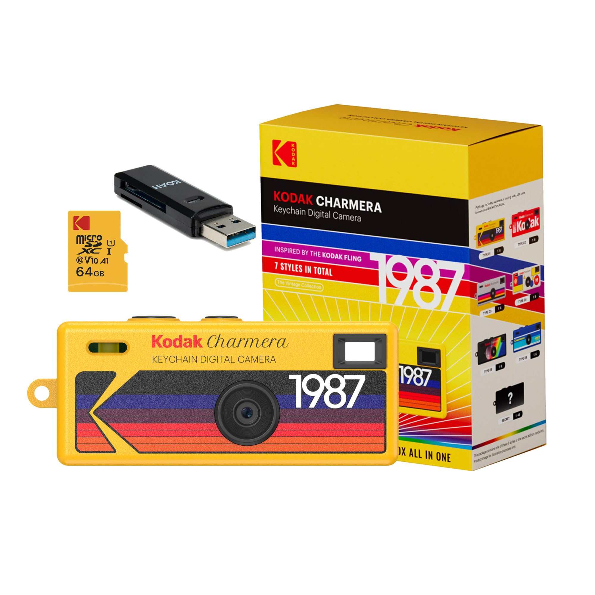 Kodak Charmera Keychain Camera Blind Box Plus 64GB Microsd and (3 Items) | 1440×1080, USB-C) with 64GB Microsd Card and USB 3.0 Card Reader-picture-20
