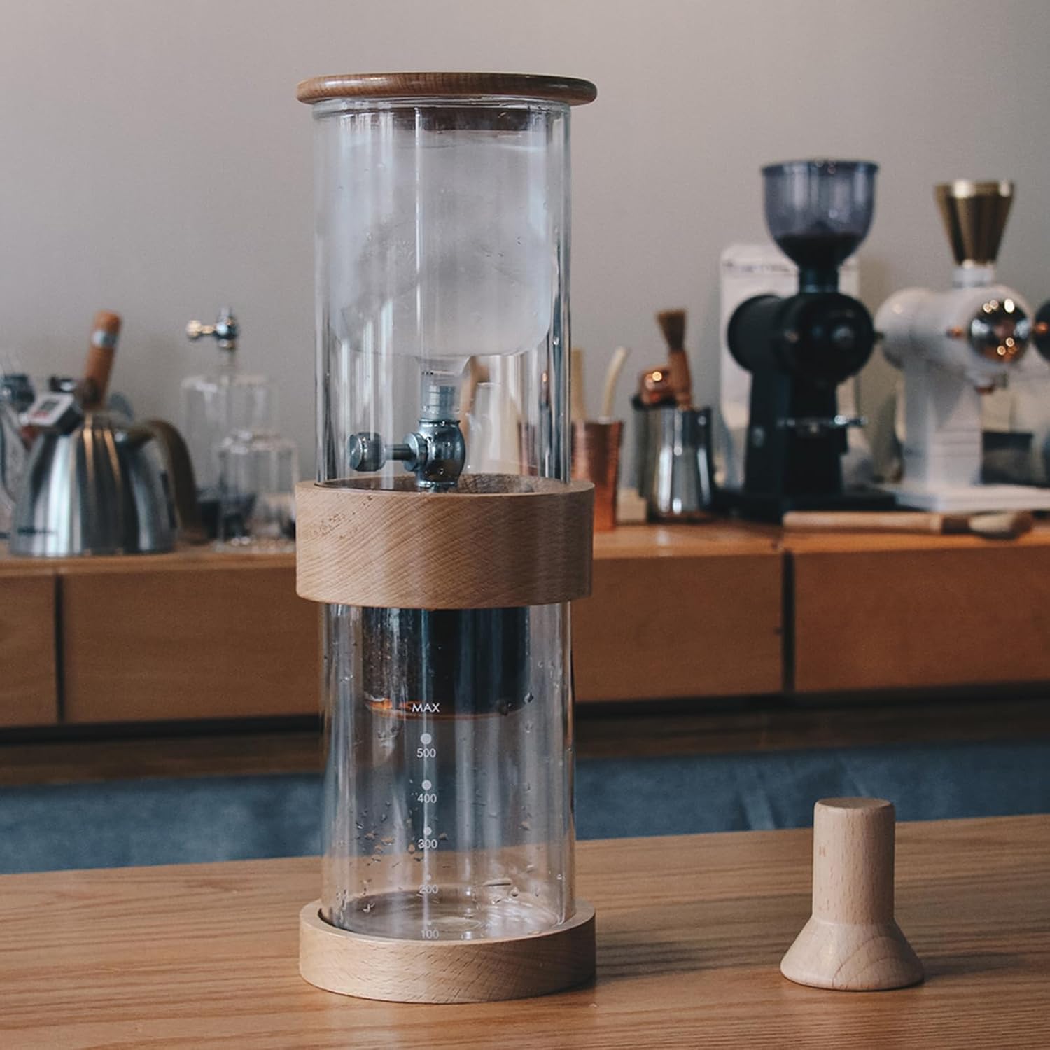 Drip Iced Coffee Brew Maker, Ice Drip Coffee Maker, Borosilicate Glass, Capacity 500ml, 4–6 Cups Of Smooth, with Uniform Speed Dripping, for Home and Office