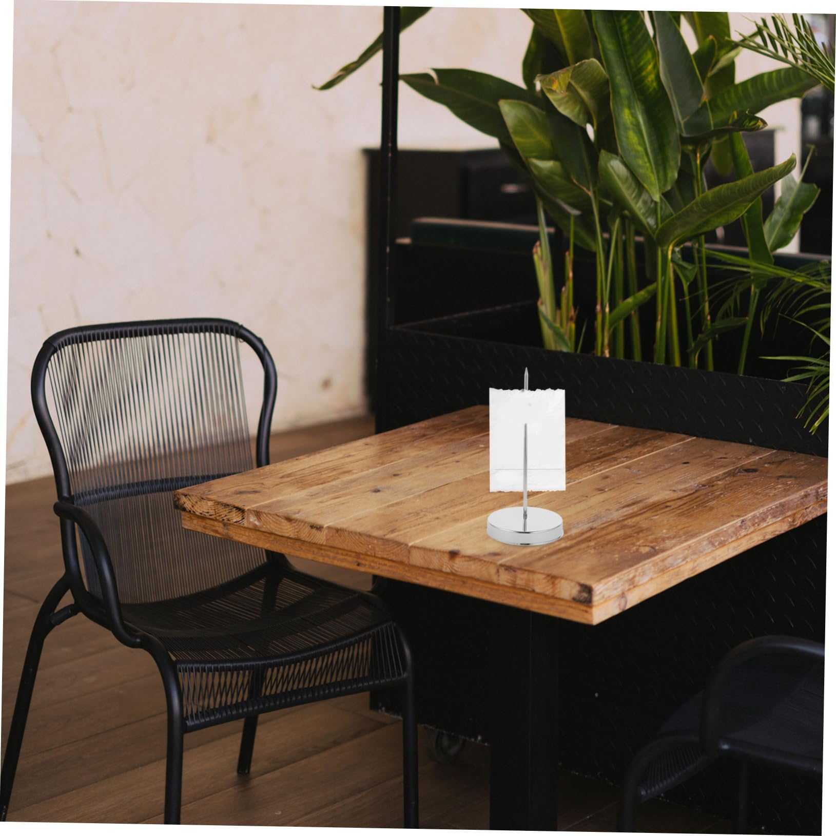 Vesaneae 2 Pièces Pique-Note En Métal, Attache Mémo, Porte-Facture Aiguille Avec Rond Support Base, Fourche Ticket De Caisse Pour Restaurant Et Bureau