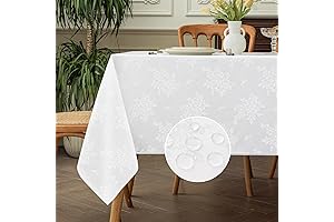 White Rosette Damask Rectangular Tablecloth: Romanstile's Premium Dining Essential