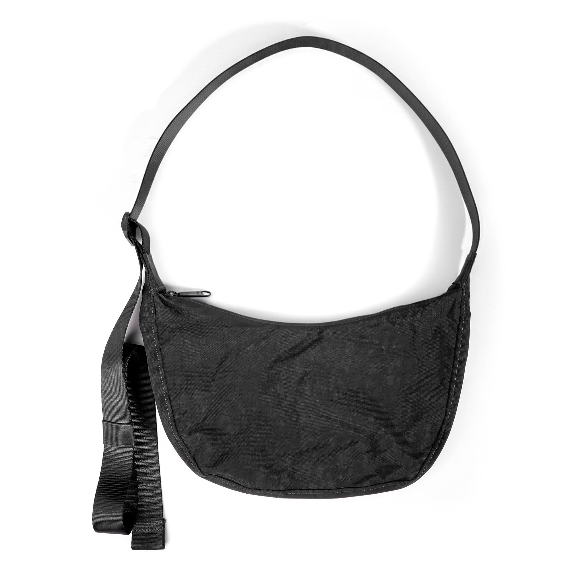 Medium Nylon Crossbody Crescent Bag: Slouchy Style Shoulder Casual with Adjustable Strap