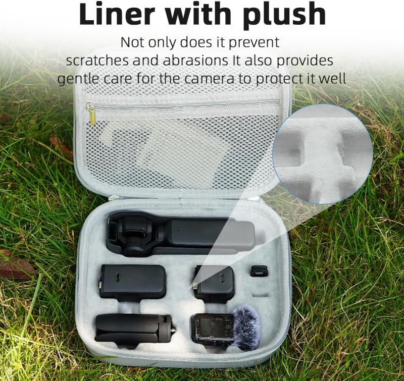 Miniatura 3 de PALUMMA Estuche de transporte portátil para DJI Osmo Pocket 3, impermeable PU bolsa de almacenamiento duro compatible con DJI OSMO Pocket 3