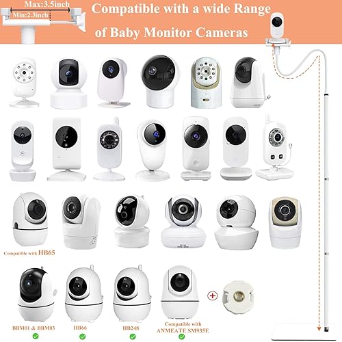 Miniatura 2 de JAMYOK Soporte para monitor de bebé, soporte para cámara de monitor de bebé compatible con VTechDXR 8 y DXR-8 ProHellobaby