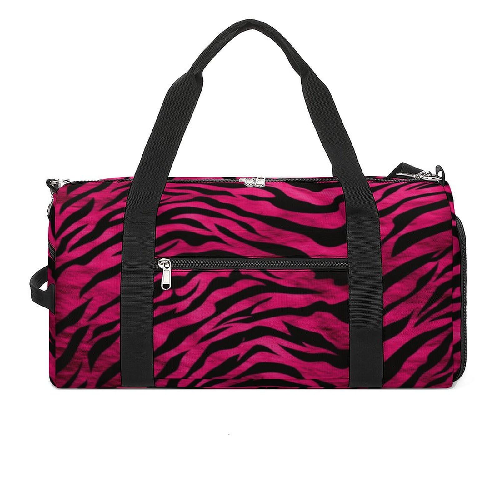 Turnbeutel für Damen und Herren, Zebra-Tiger-Leopardenmuster, wiederverwendbar, Turnbeutel mit Schuhfach, Stil, Einheitsgröße, modern, Stil:, Einheitsgröße, Modern