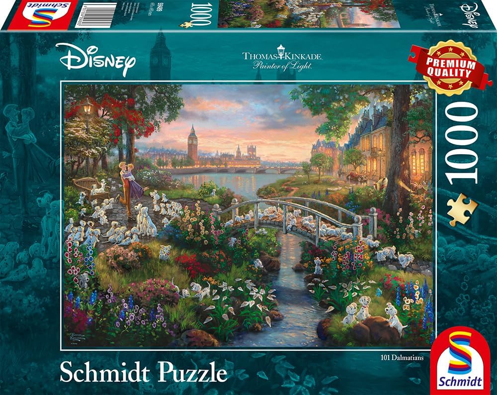 Schmidt 59489 Thomas Kinkade: Disney 101 Dalmations Jigsaw Puzzle (1000pc), Colourful