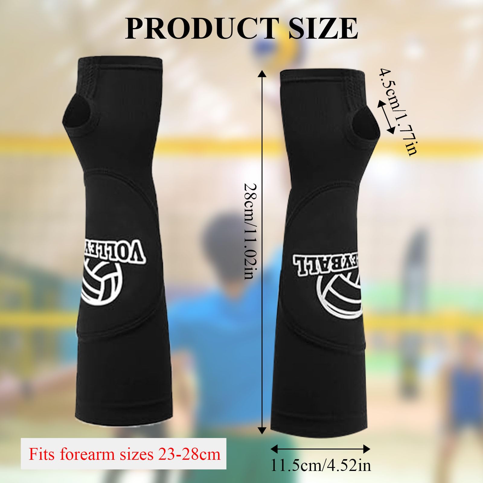 1 Paire Protège-Bras de Volley-Ball pour Femmes, Volleyball Compression Bras Coudières Bras Manchon Volley, Manchette Volley Protection Avant Bras Accessoires pour Entraînement de Volleyball