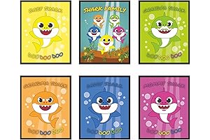 PoyBux Baby Shark Wall Decals - Nursery Wall Decor