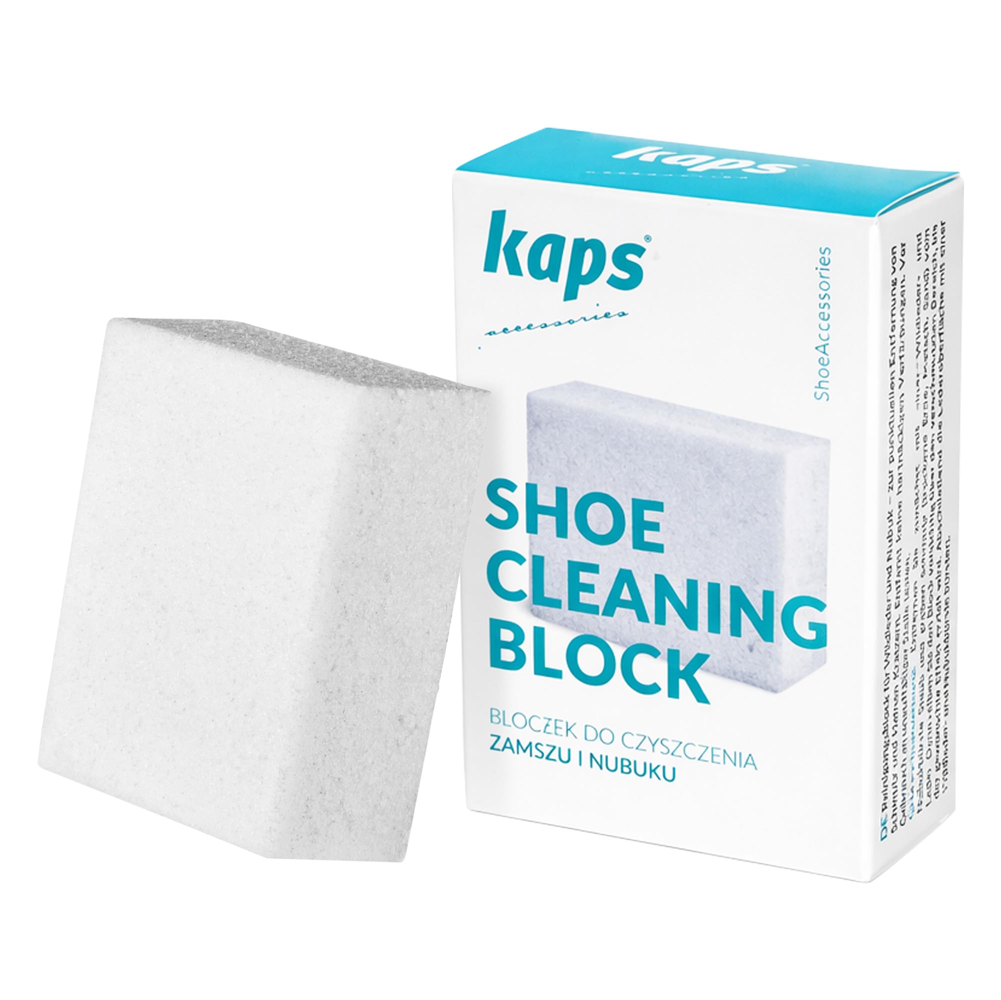 Kaps Quality Nubuck and Suede Eraser, Stain Remover, Gum Cleaner, Shoes Leather Accessories Car Seats Upholstery, Block