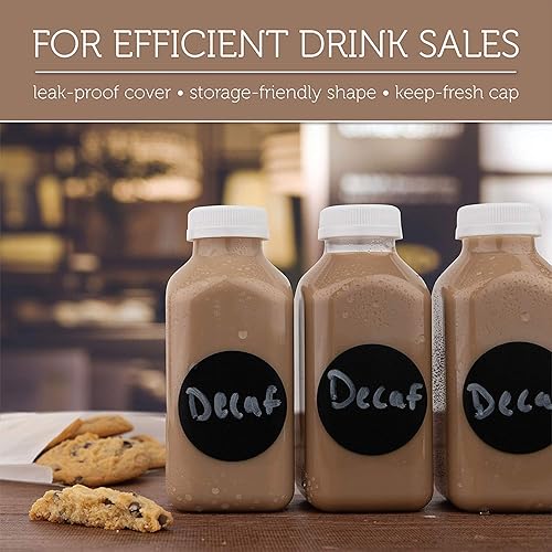 Miniatura 3 de Botellas de jugo de plástico desechables, 16 onzas con tapa, paquete de 24  para agua, zumo de manzana de naranja, zumo de limón, batidos, leche,