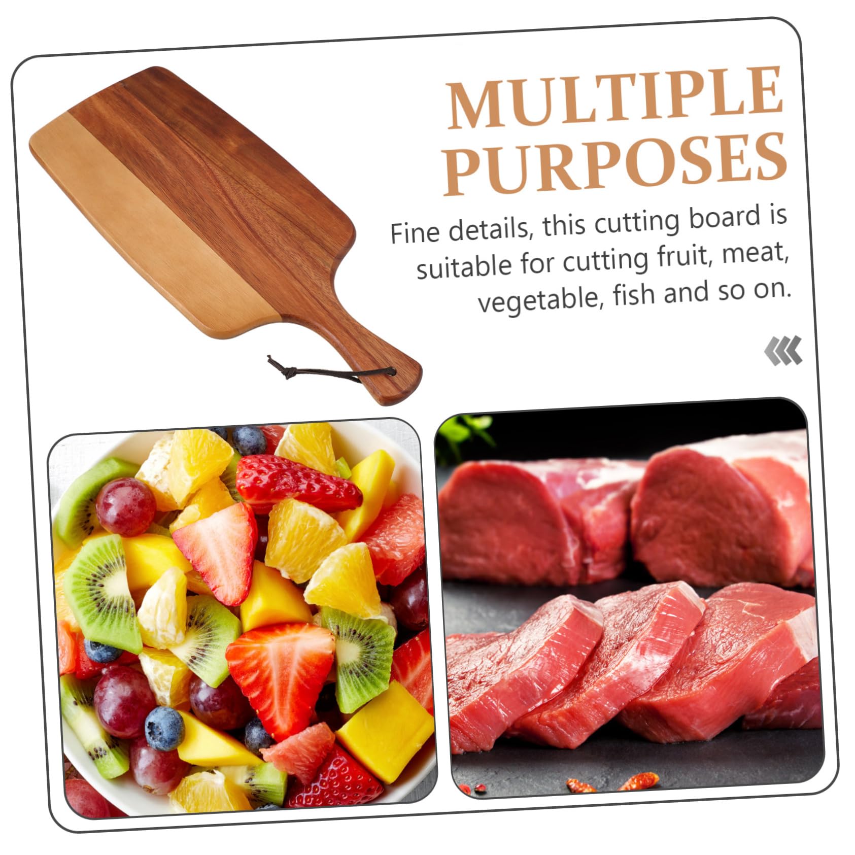 Tagliere da Cucina in Legno, Multifunzione, Facile da Pulire, Antiscivolo