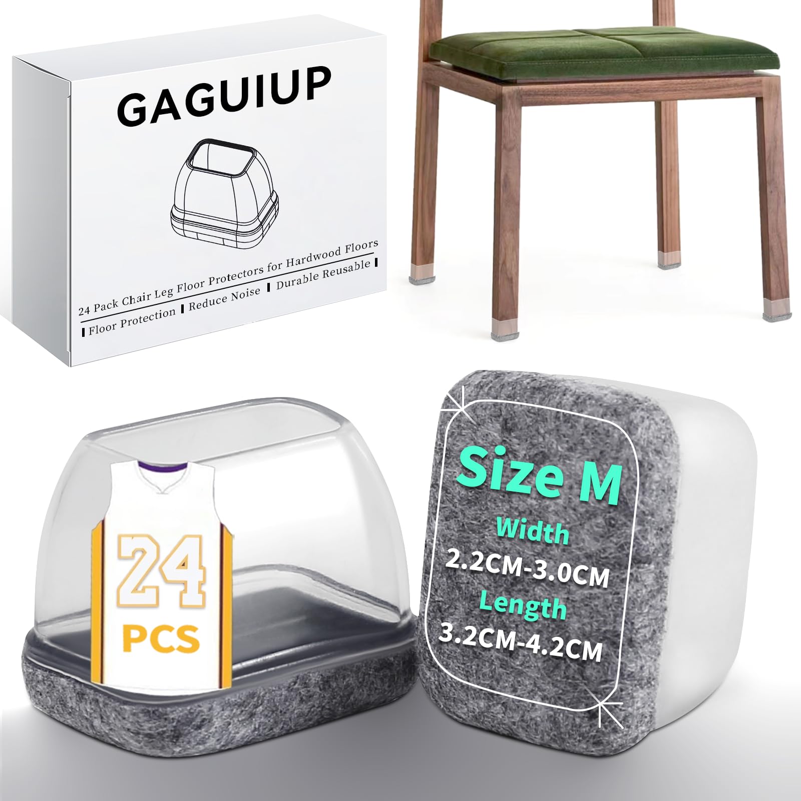 Fundas para patas de mesa rectangulares de silicona y tapas protectoras