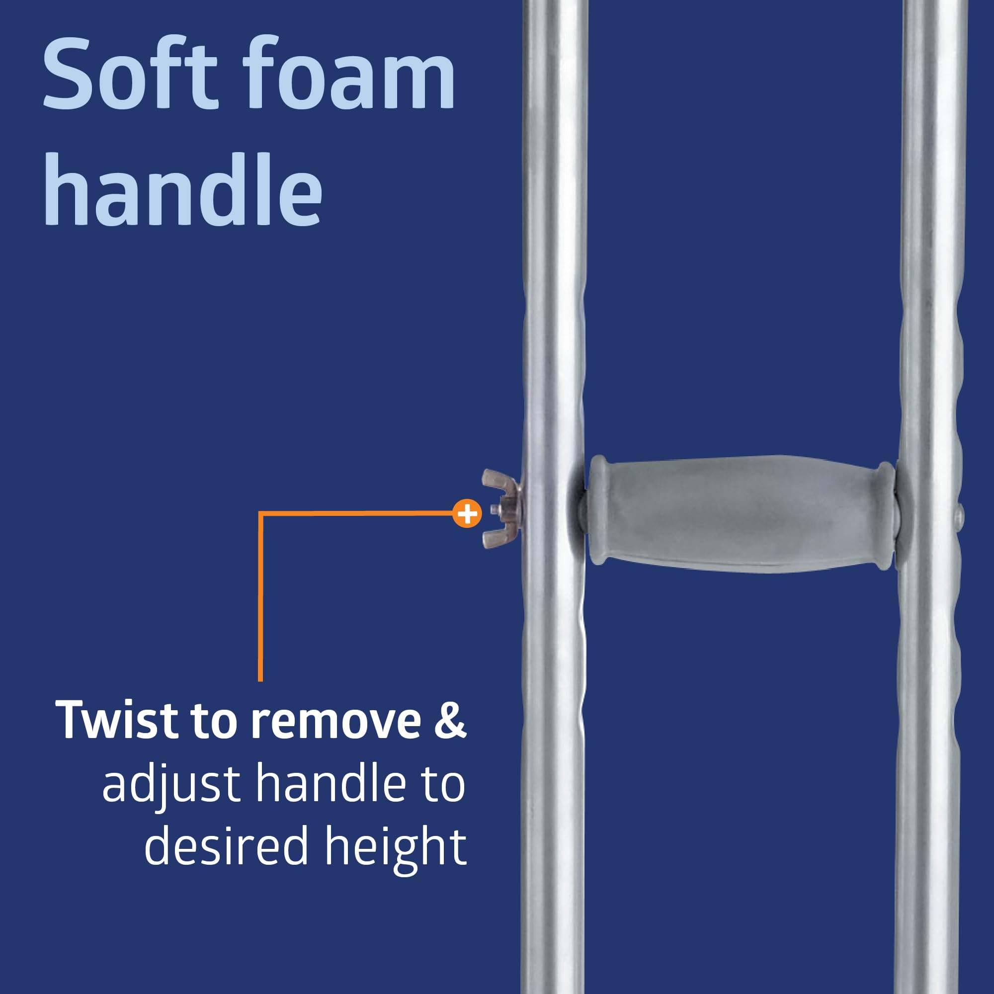 Medline Steel Bariatric Crutches for Adults & Seniors, 5'1" to 5'9" Height — Amazon image 3